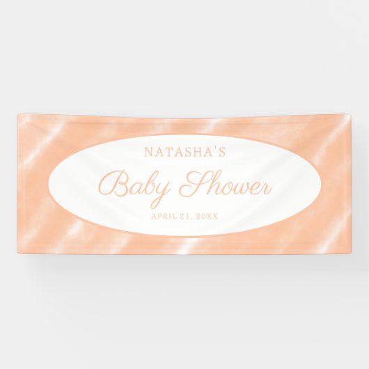 Abstraktes Muster für die Farbflora des Peach Fuzz Banner (Horizontal)