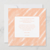 Abstraktes Muster für die Farbflora des Peach Fuzz Dankeskarte (Rückseite)