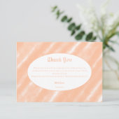 Abstraktes Muster für die Farbflora des Peach Fuzz Dankeskarte (Stehend Vorderseite)