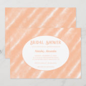 Abstraktes Muster für die Farbflora des Peach Fuzz Einladung (Vorne/Hinten)