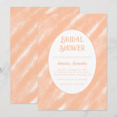 Abstraktes Muster für die Farbflora des Peach Fuzz Einladung (Vorne/Hinten)