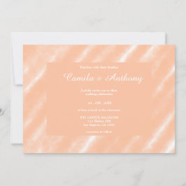 Abstraktes Muster für die Farbflora des Peach Fuzz Einladung