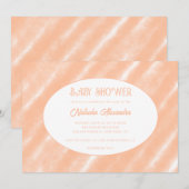 Abstraktes Muster für die Farbflora des Peach Fuzz Einladung (Vorne/Hinten)