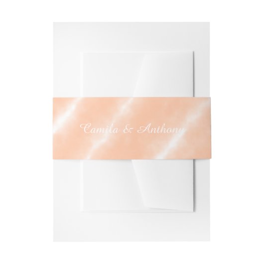 Abstraktes Muster für die Farbflora des Peach Fuzz Einladungsbanderole (Vorderseite Beispiel)