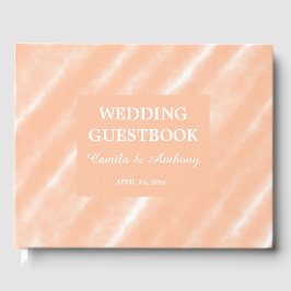 Abstraktes Muster für die Farbflora des Peach Fuzz Gästebuch