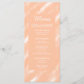 Abstraktes Muster für die Farbflora des Peach Fuzz Menükarte (Vorderseite)
