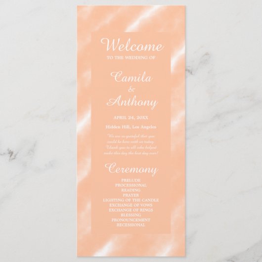 Abstraktes Muster für die Farbflora des Peach Fuzz Programm (Vorderseite)