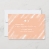 Abstraktes Muster für die Farbflora des Peach Fuzz RSVP Karte (Vorderseite)