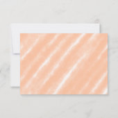 Abstraktes Muster für die Farbflora des Peach Fuzz RSVP Karte (Rückseite)