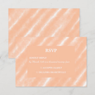 Abstraktes Muster für die Farbflora des Peach Fuzz RSVP Karte