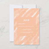 Abstraktes Muster für die Farbflora des Peach Fuzz RSVP Karte (Vorderseite)