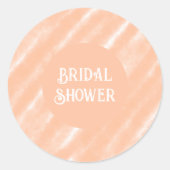 Abstraktes Muster für die Farbflora des Peach Fuzz Runder Aufkleber (Vorderseite)