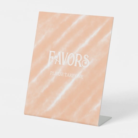 Abstraktes Muster für die Farbflora des Peach Fuzz Sockelschild (Vorderseite)