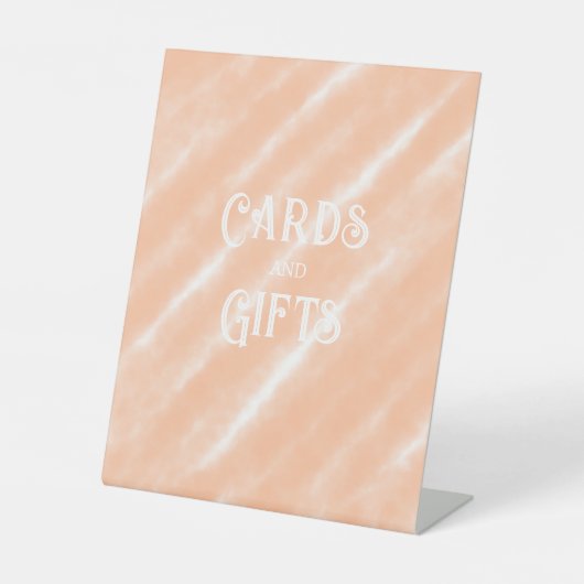 Abstraktes Muster für die Farbflora des Peach Fuzz Sockelschild (Vorderseite)