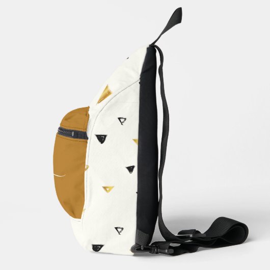 Abstraktes Muster für ein Monogramm-Skript Crossbody Bag (Rechts)