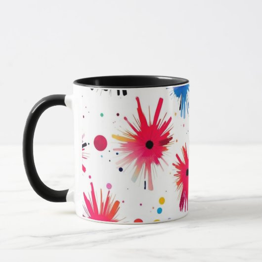 Abstraktes Muster für einen lebendigen Burst Tasse (Links)