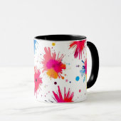 Abstraktes Muster für einen lebendigen Burst Tasse (VorderseiteRechts)