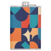 Abstraktes Muster für geometrische Formen Flachmann (Rückseite)