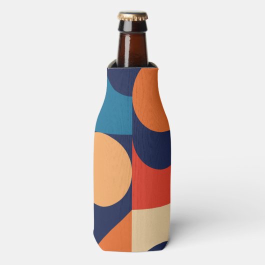 Abstraktes Muster für geometrische Formen Flaschenkühler (Flaschenvorderseite)