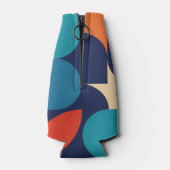 Abstraktes Muster für geometrische Formen Flaschenkühler (Rückseite)