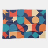 Abstraktes Muster für geometrische Formen Geschirrtuch (Horizontal)