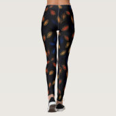 Abstraktes Muster für Herbstfarben Leggings (Rückseite)