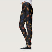 Abstraktes Muster für Herbstfarben Leggings (Links)