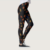 Abstraktes Muster für Herbstfarben Leggings (Rechts)