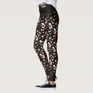 Abstraktes Muster für mehrfarbige Random-Blasen Leggings
