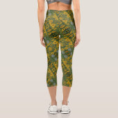 Abstraktes Muster für Mit Augen Susan Field-Blume Capri Leggings (Rückseite)