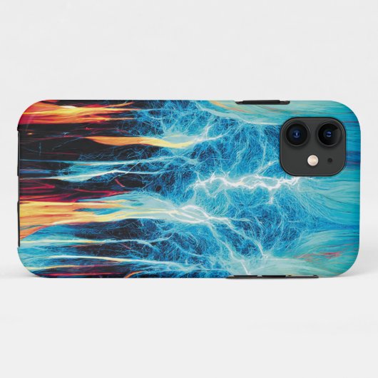 Abstraktes Muster für Red and Blue Electric Energy Case-Mate iPhone Hülle (Rückseite (Horizontal))