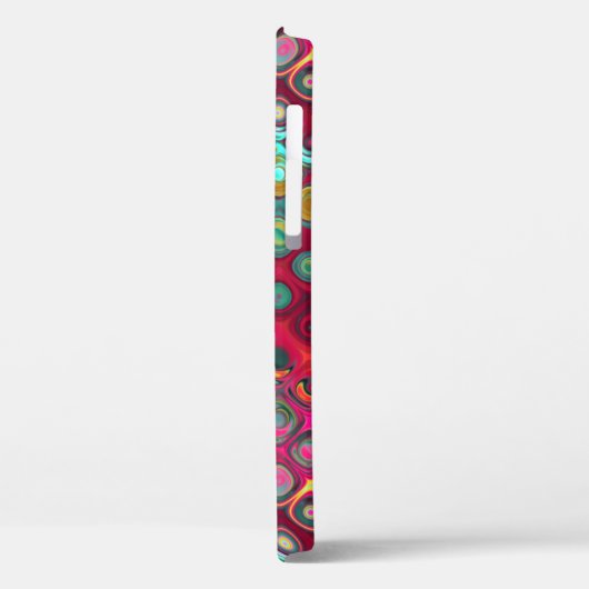 Abstraktes Muster für Red Liquid Rainbow Dots Case (Rückseite / Links)