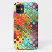 Abstraktes Muster für Red Liquid Rainbow Dots Case (Rückseite)