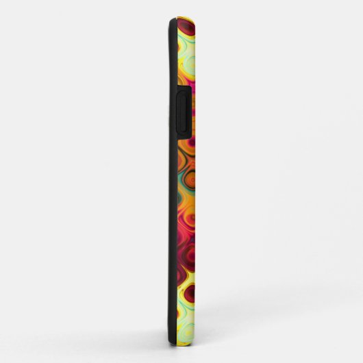 Abstraktes Muster für Red Liquid Rainbow Dots Case (Hinten/Rechts)