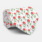 Abstraktes Muster für Red Watercolor-Blume Krawatte (Gerollt)