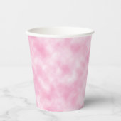 Abstraktes Muster für rosa und weiße Wolken Pappbecher (Vorderseite)