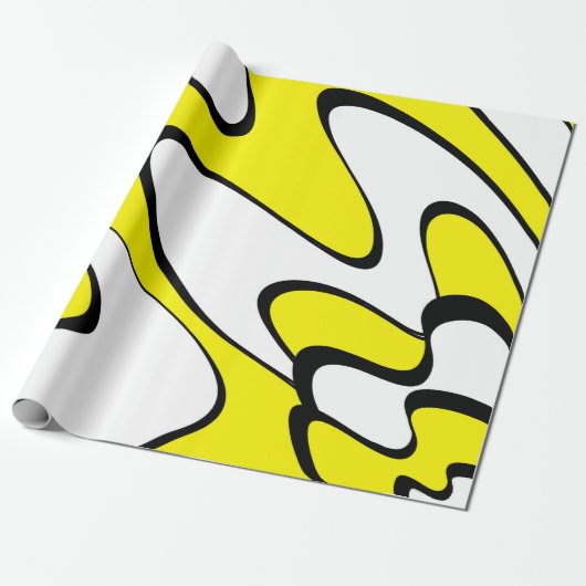 Abstraktes Muster - gelb Geschenkpapier (Ungerollt)