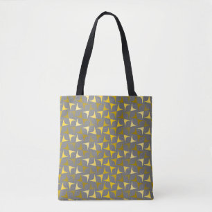 Abstraktes Muster Gelb und Grau Tasche