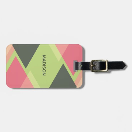 Abstraktes Muster Gepäckanhänger (Vorderseite horizontal)