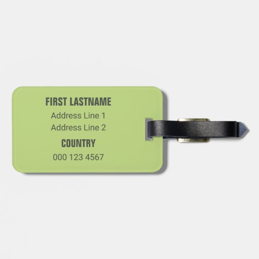 Abstraktes Muster Gepäckanhänger (Rückseite horizontal)