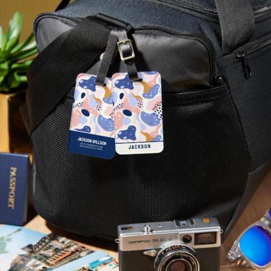 Abstraktes Muster Gepäckanhänger (Vorderseite & Rückseite)