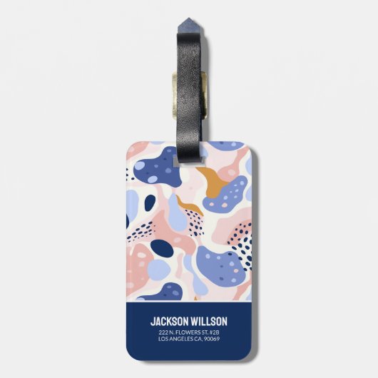 Abstraktes Muster Gepäckanhänger (Rückseite vertikal)