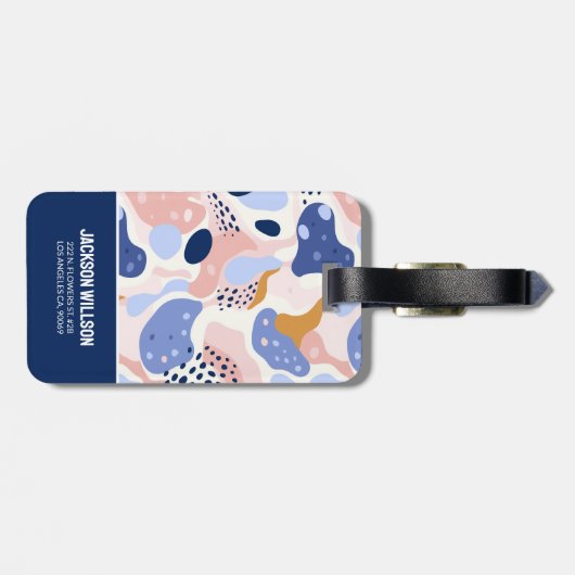 Abstraktes Muster Gepäckanhänger (Rückseite horizontal)