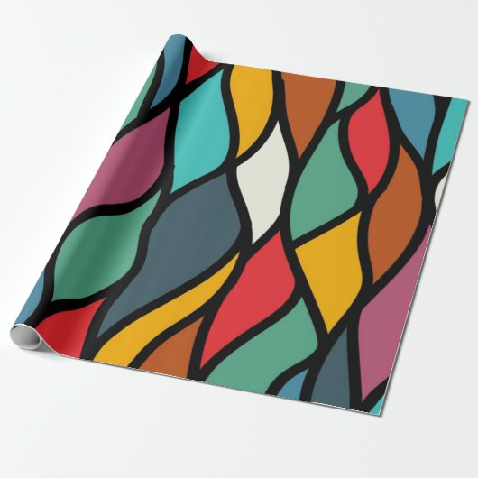 Abstraktes Muster Geschenkpapier (Ungerollt)