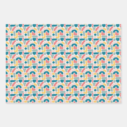 Abstraktes Muster Geschenkpapier Set (Vorderseite 2)