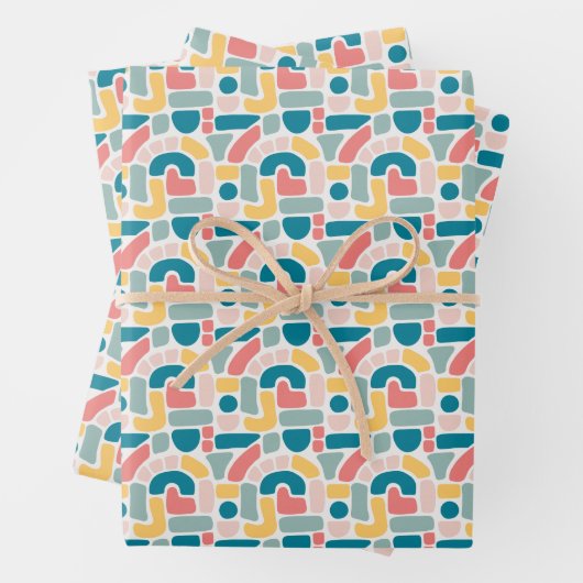 Abstraktes Muster Geschenkpapier Set (Beispiel)