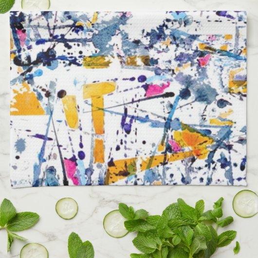 Abstraktes Muster Geschirrtuch (Gefaltet)