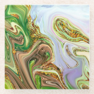 abstraktes Muster Glasuntersetzer