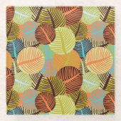 Abstraktes Muster Glasuntersetzer (Vorderseite)