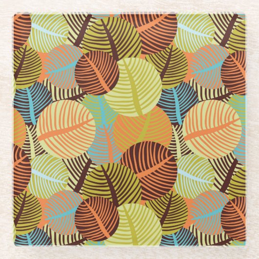 Abstraktes Muster Glasuntersetzer (Vorderseite)